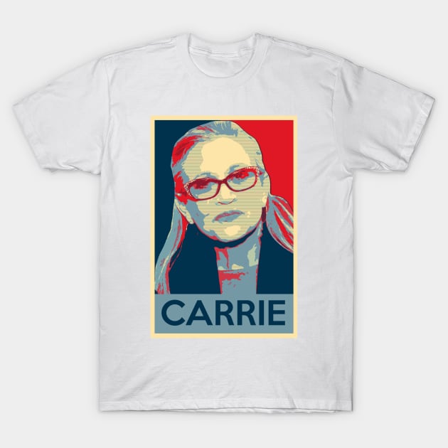 Carrie Fisher Poster T-Shirt by baranskini